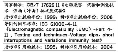 電壓暫降、短時中斷和電壓變化抗擾度試驗