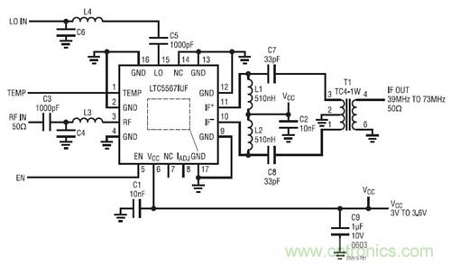 圖1:VHF 混頻器設計