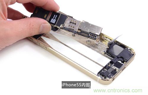 土豪金iPhone 5S拆解:內(nèi)部結(jié)構(gòu)升級,維修難度增加