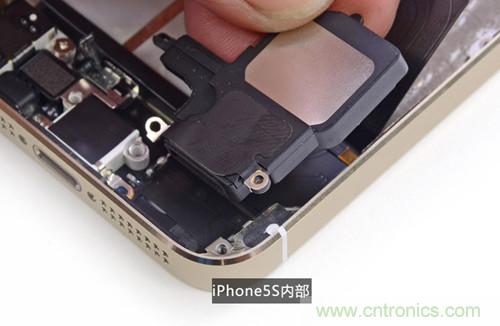 土豪金iPhone 5S拆解:內(nèi)部結(jié)構(gòu)升級,維修難度增加