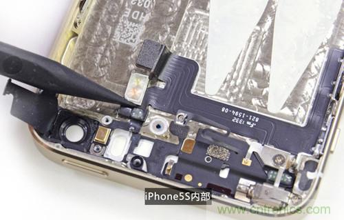 土豪金iPhone 5S拆解:內(nèi)部結(jié)構(gòu)升級,維修難度增加