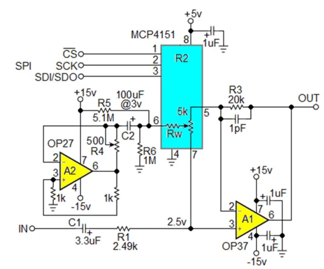 數(shù)字電位器能否代替電路中的機(jī)械電位器？