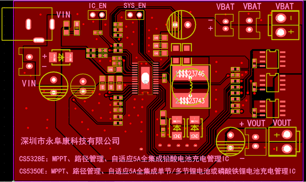 CS5350/CS5328 太陽能板供電鉛酸蓄電池、磷酸鐵鋰電池、鋰電池充電管理IC系列